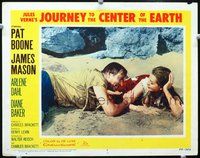 4b561 JOURNEY TO THE CENTER OF THE EARTH LC #7 '59 James Mason & Arlene Dahl washed-up on beach!