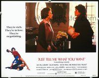 4b565 JUST TELL ME WHAT YOU WANT movie lobby card #6 '80 great image of Ali MacGraw & Myrna Loy!