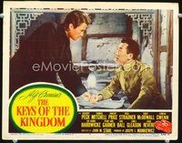 4b566 KEYS OF THE KINGDOM movie lobby card #7 R54 cool image of religious Gregory Peck!