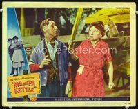 4b611 MA & PA KETTLE lobby card #2 '49 great wacky image of Marjorie Main w/paddle, Percy Kilbride!