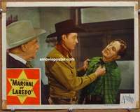 4b628 MARSHAL OF LAREDO movie lobby card '45 cool image of William 