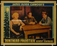 4b654 NORTHERN FRONTIER movie lobby card '35 Canadian Mounties, Kermit Maynard, Eleanor Hunt!