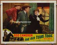 4b656 OLD TEXAS TRAIL movie lobby card #8 R49 Rod Cameron, Fuzzy Knight, Marjorie Clements!