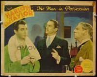 4b675 PERSONAL PROPERTY lobby card '37 Robert Taylor in bathrobe & towel, The Man in Possession!