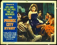 4b676 PHENIX CITY STORY movie lobby card '55 classic film noir, sexy singing showgirl!