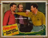 4b699 RANGERS TAKE OVER lobby card '43 Tex O'Brien, Jim Newill & Guy Wilkerson as Texas legends!