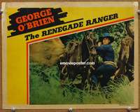 4b706 RENEGADE RANGER lobby card '38 George O'Brien was born in the saddle and raised on gunsmoke!