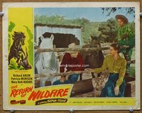 4b708 RETURN OF WILDFIRE movie lobby card #3 R50s Richard Arlen, Patricia Morison, Mary Beth Hughes!