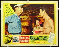 4b709 RETURN TO PARADISE movie lobby card '53 cool image of captain Gary Cooper!