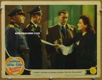 4b711 REUNION IN FRANCE movie lobby card '42 great image of Joan Crawford with Nazi officers!