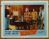 4b713 RIDE OUT FOR REVENGE LC #6 '57 Rory Calhoun, Lloyd Bridges talking to Native Americans!