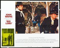 4b727 RIO LOBO movie lobby card #2 '71 great image of solider John Wayne!