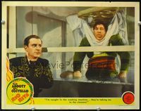 4b729 RIO RITA movie lobby card '42 Bud Abbott watches Lou Costello stuck in the washing machine!