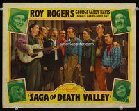 4b751 SAGA OF DEATH VALLEY signed LC '40 by Johnny Bond, who is playing guitar to Roy Rogers & gang!