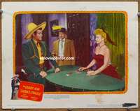 4b761 SATAN'S CRADLE LC #2 '49 Duncan Renaldo, Douglas Fowley, & Ann Savage at blackjack table!