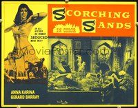 4b766 SCHEHERAZADE movie lobby card R68 wild image of group bath, no woman seduced more men!