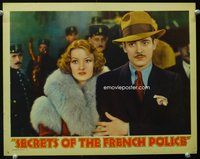 4b775 SECRETS OF THE FRENCH POLICE LC '33 great 2-shot of Gwili Andre & John Warburton arm-in-arm!