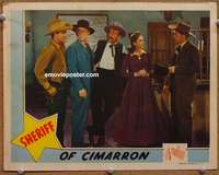 4b788 SHERIFF OF CIMARRON lobby card '45 Yakima Canutt directed, Sunset Carson & Linda Sterling!