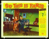 4b808 SO THIS IS PARIS movie lobby card #8 '54 great image of dancing Gene Nelson & Gloria De Haven!