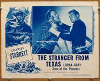 4b827 STRANGER FROM TEXAS LC R53 great action image and border art of Charles Starrett w/revolver!