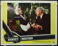 4b833 SUNSET BOULEVARD LC #6 '50 c/u of Cecil B. DeMille refusing to tell Gloria Swanson the truth!