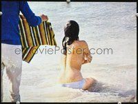 4b841 SWEET RIDE movie lobby card #2 '68 surfing, great image of topless Jacqueline Bisset on beach!