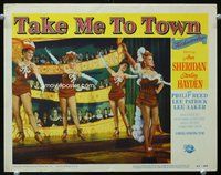 4b845 TAKE ME TO TOWN movie lobby card #7 '53 great image of sexy showgirl Ann Sheridan!