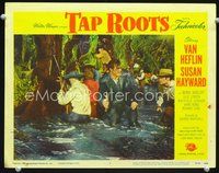 4b849 TAP ROOTS movie lobby card #7 R56 great image of Van Heflin crossing river!