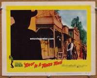 4b858 TERROR IN A TEXAS TOWN movie lobby card #3 '58 Sterling Hayden, harpoon against six-gun!