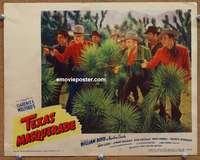 4b864 TEXAS MASQUERADE movie lobby card '44 great image of cowboy Hopalong Cassidy w/posse!