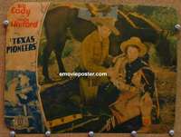 4b865 TEXAS PIONEERS movie lobby card '32 Bill Cody, Andy Shuford, Iron Eyes Cody!