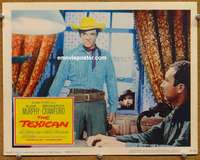 4b874 TEXICAN movie lobby card '66 tough cowboy Audie Murphy better turn around quick!