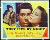 4b879 THEY LIVE BY NIGHT LC #4 '48 Nicholas Ray film noir classic, Farley Granger, Cathy O'Donnell!