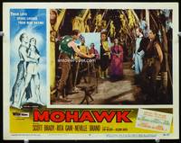 4c501 MOHAWK movie lobby card #4 '56 Native Americans, Scott Brady paints portrait!