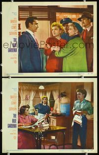 4g086 BLUE GARDENIA 2 lobby cards '53 Fritz Lang directed, Anne Baxter, Richard Conte, Ann Sothern!