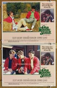 4g578 OUR WINNING SEASON 2 movie lobby cards '78 Joseph Ruben directed, young Dennis Quaid!