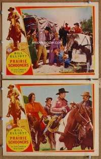 4g607 PRAIRIE SCHOONERS 2 lobby cards '40 William 