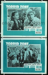 4g832 TORRID ZONE 2 movie lobby cards R57 Pat O'Brien & beautiful Ann Sheridan!