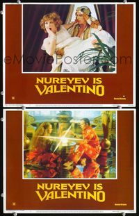 4g863 VALENTINO 2 movie lobby cards '77 great images of Rudolph Nureyev!