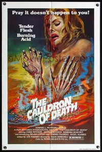 4h197 HEAVY DUES 1sh R1979 Tulio Demicheli's Ricco, wild horror art, Cauldron of Death!