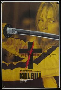 4k314 KILL BILL: VOL. 1 Japanese 22x32 '03 Quentin Tarantino, bloody Uma Thurman with katana!