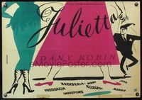 4k422 JULIETTA Polish 23x33 '56 Marc Allegret, great Huskowska art of ladies' dresses!