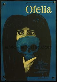 4k467 OPHELIA Polish 23x33 '63 Claude Chabrol, loosely based on Shakespeare's Hamlet, Janowski art!