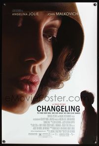 4m301 CHANGELING DS 1sh '08 extreme close-up of Angelina Jolie, Clint Eastwood directed!