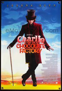 4m304 CHARLIE & THE CHOCOLATE FACTORY DS advance cloud style 1sh '05 Johnny Depp, Tim Burton!