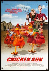 4m309 CHICKEN RUN DS int'l 1sh '00 Peter Lord & Nick Park claymation, poultry with a plan!