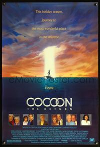 4m334 COCOON THE RETURN 1sh '88 Courtney Cox, Don Ameche, Wilford Brimley, Hume Cronyn