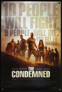 4m343 CONDEMNED 1sh '07 Steve Austin, Vinnie Jones, 10 people will fight, 9 people will die!