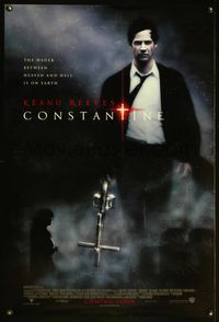 4m348 CONSTANTINE coming soon style DS advance 1sh '05 Keanu Reeves & Rachel Weisz