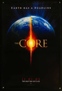 4m355 CORE teaser 1sh '03 the only way out is in, Earth has a deadline, cool sci-fi image!